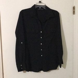 Zara Woman black button down